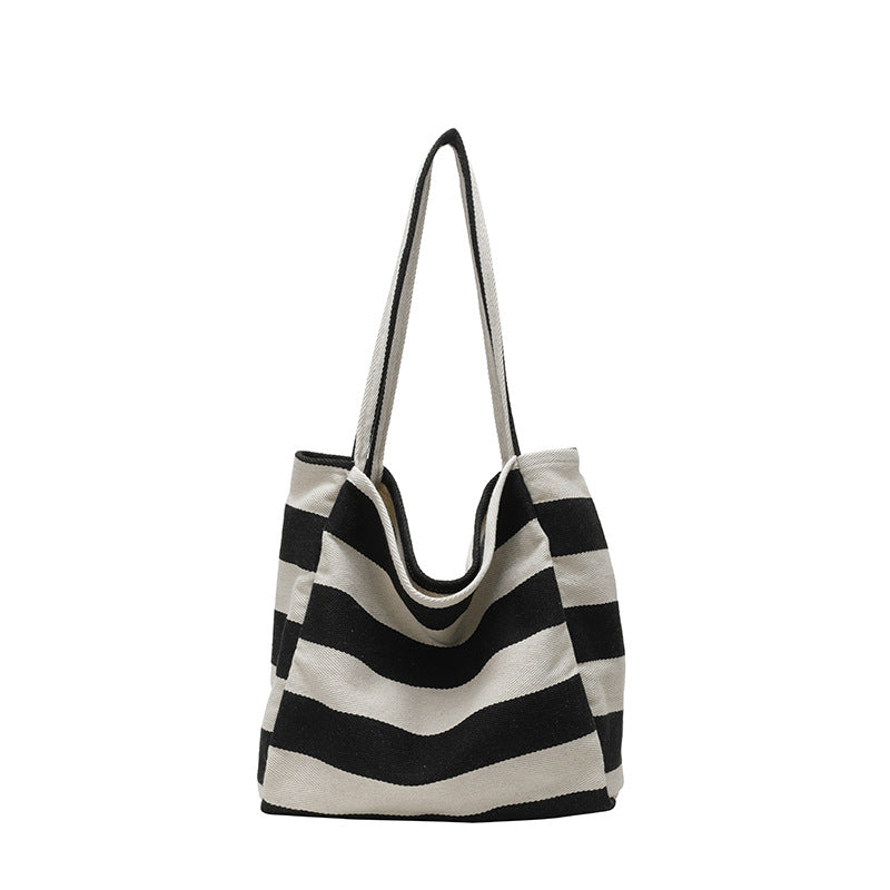 Stylische gestreifte Schulter Tote Bag