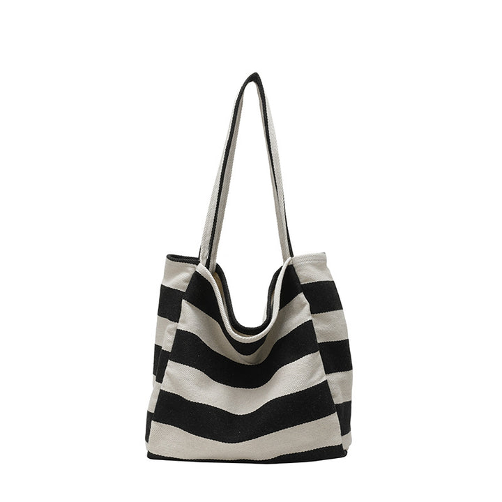Stylische gestreifte Schulter Tote Bag