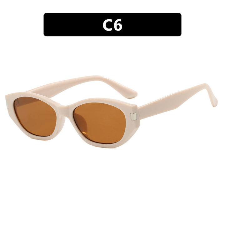 Damen modische Cat-Eye Sonnenbrille mit elegantem, transparentem Rahmen Karnz