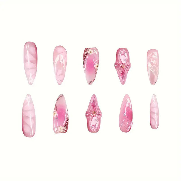 Dekorative Blumen-Nagelkunst Verlängerungen Karnz