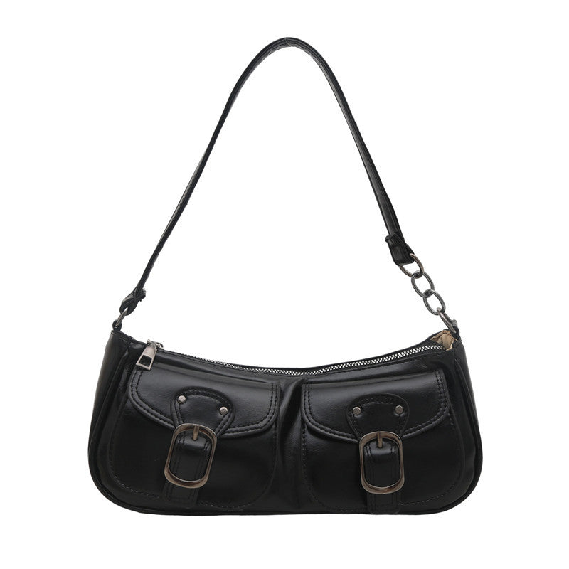 Stilvolle Schultertasche mit doppeltem Taschen Karnz