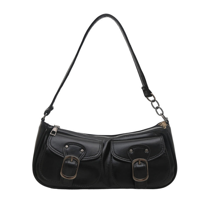 Stilvolle Schultertasche mit doppeltem Taschen Karnz