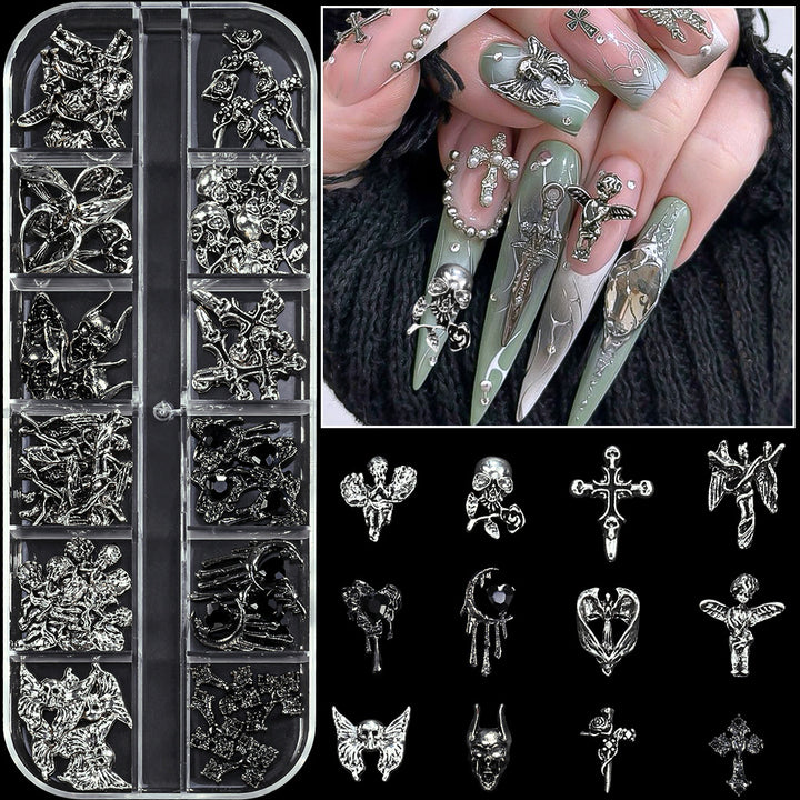 Dekorative Metall-Nagelkunst Charms