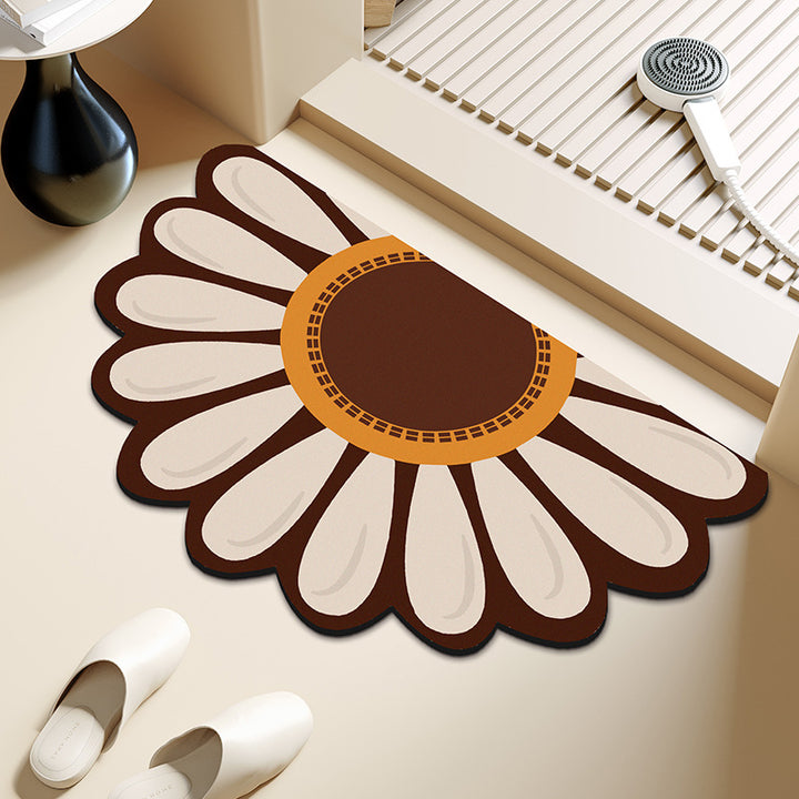 Künstlerischer floral geformter Teppich