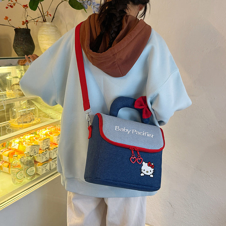 Stylische Denim Schnuller Tasche Karnz