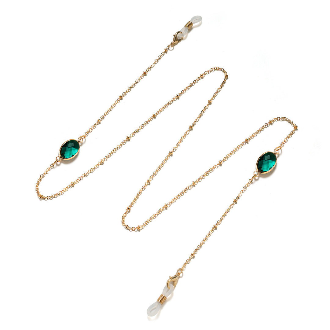 Eleganter mit Edelsteinen verzierter Brillenhalter Karnz