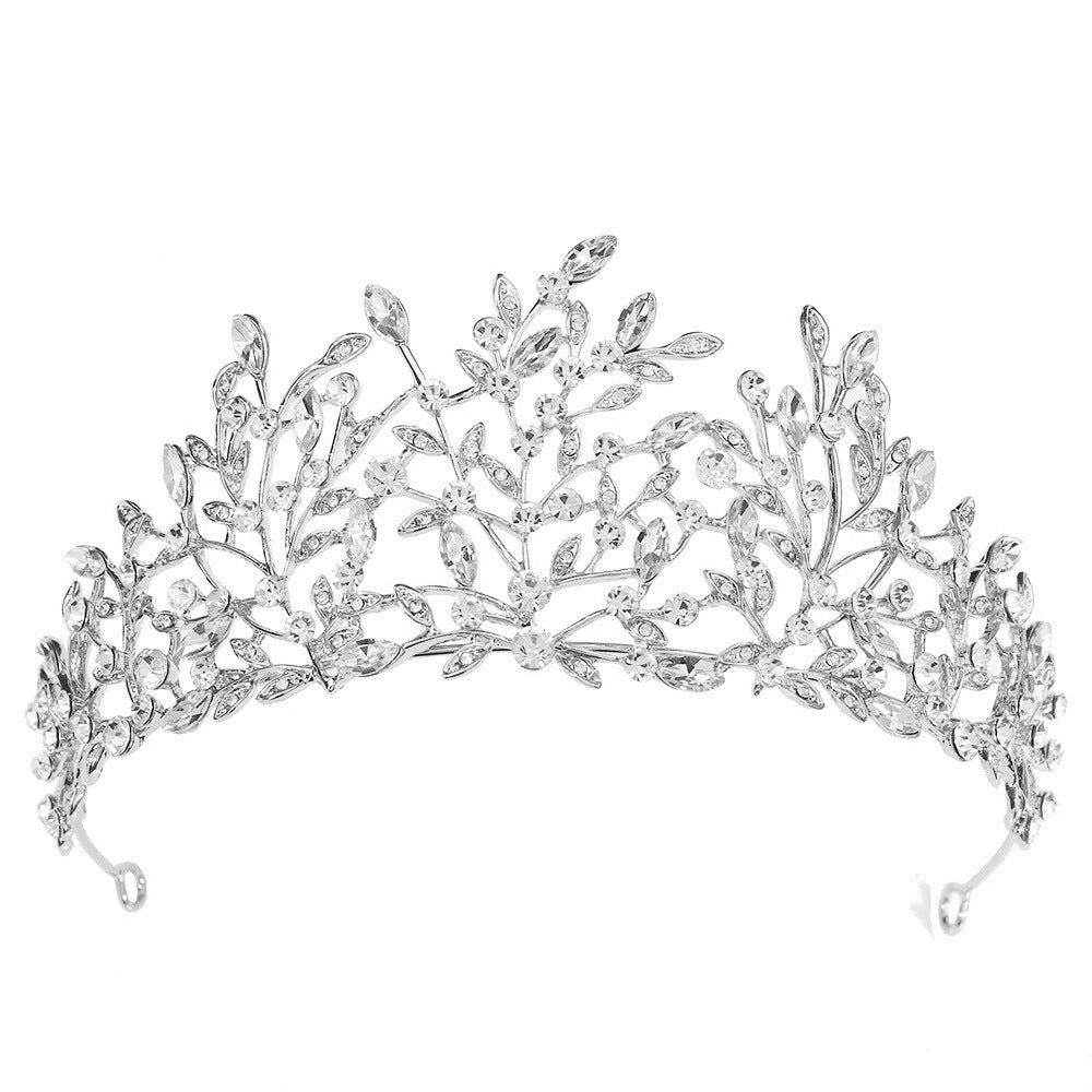 Damen Elegante Haarreif mit floralen Verzierungen und Strasssteinen Karnz
