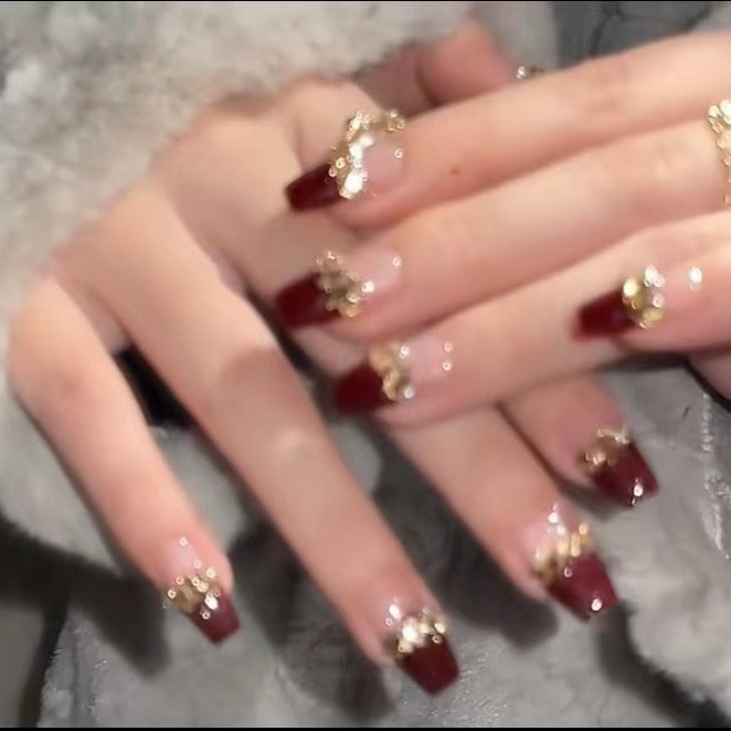 Premium Dekorative Press-On Nagelset