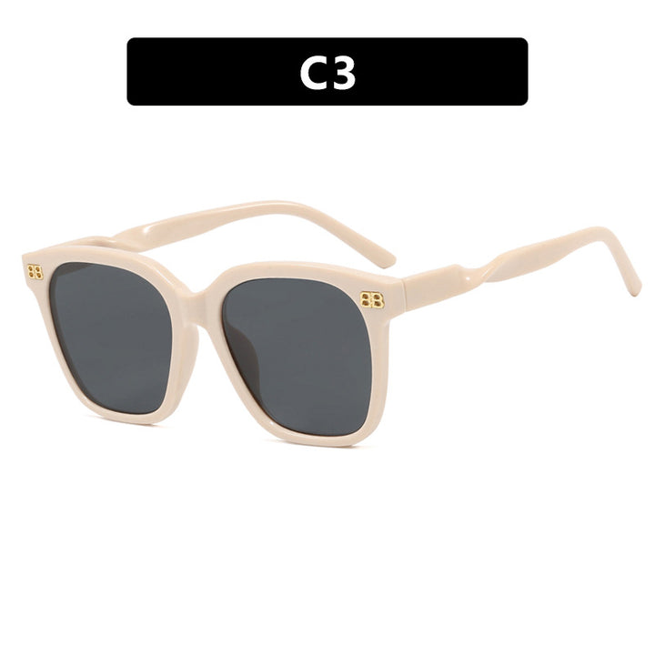 Damen quadratische Sonnenbrille mit eleganter Rahmenstruktur und UV-Schutz Karnz