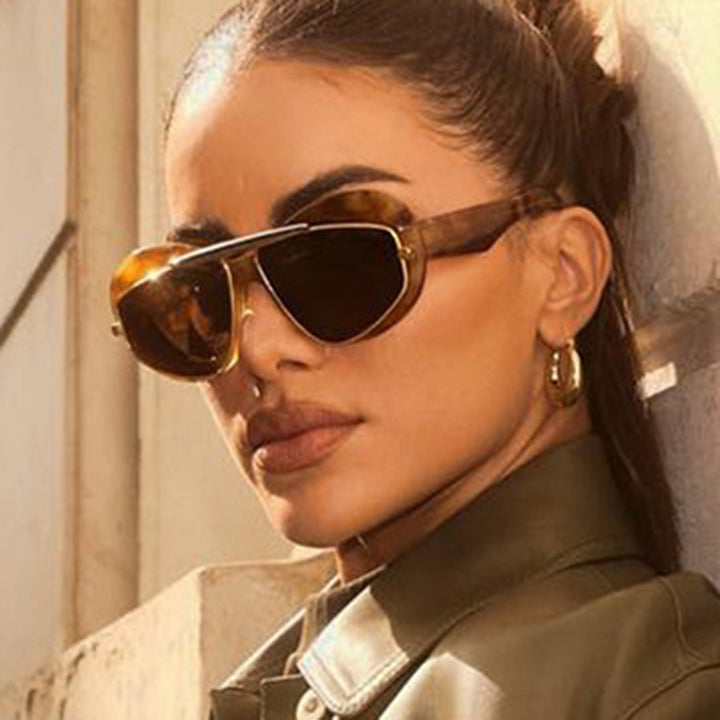 Damen futuristische Sonnenbrille mit elegantem Rahmen Karnz