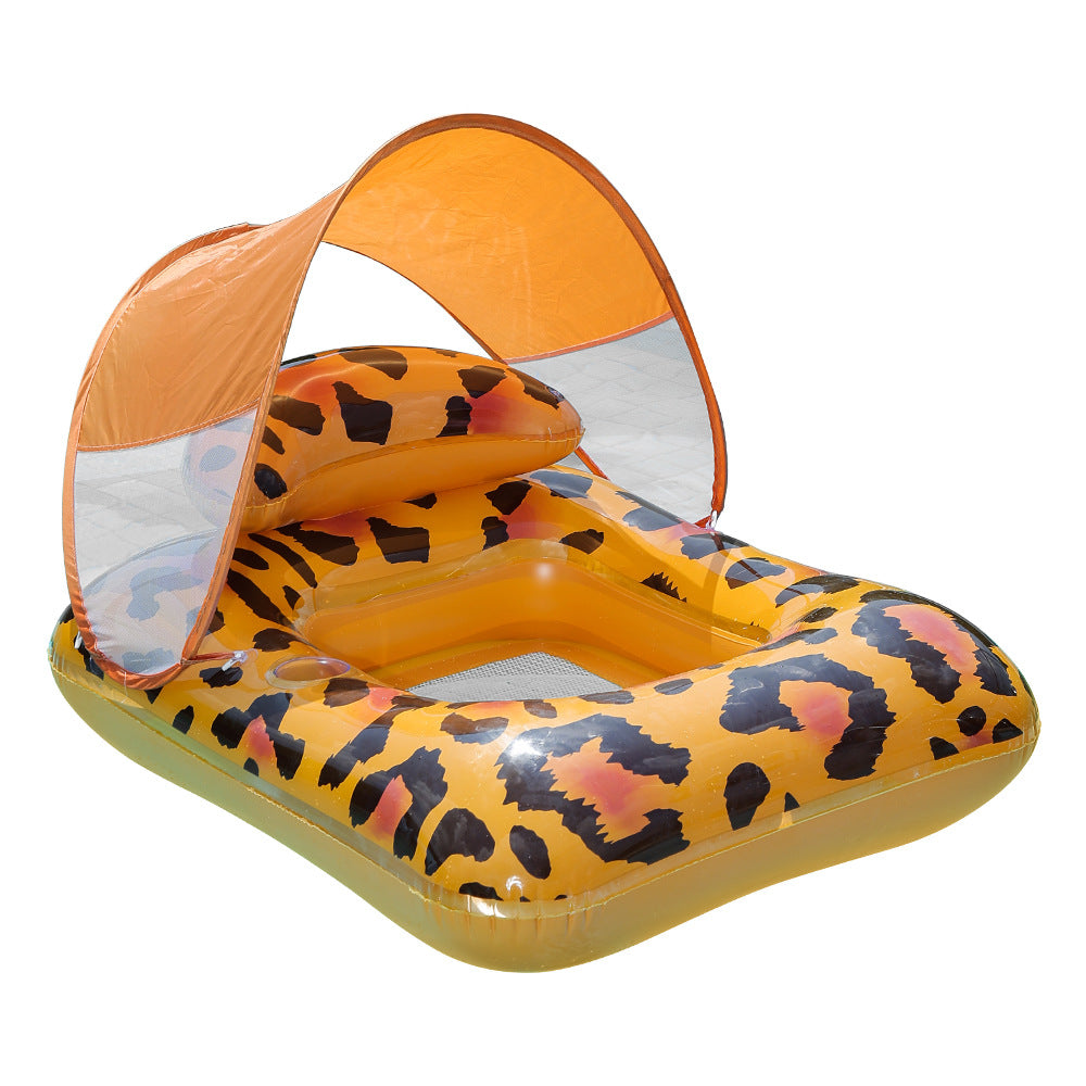 Damen Aufblasbare Luxus-Schwimmliege mit Sonnenschutz Karnz