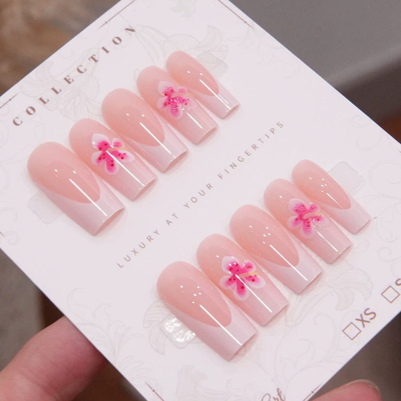 Luxuriöses florales Press-On-Nagelset