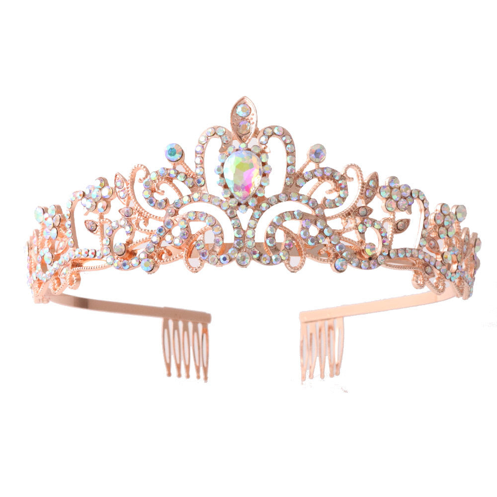 Damen Funkelnde Kristall-Tiara mit filigranem Design Karnz