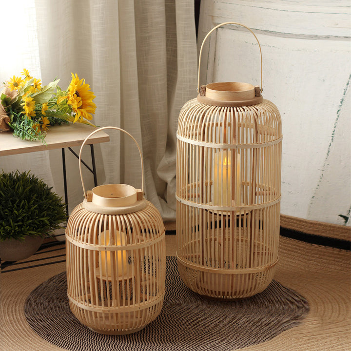 Dekorative Laterne aus Rattan Karnz