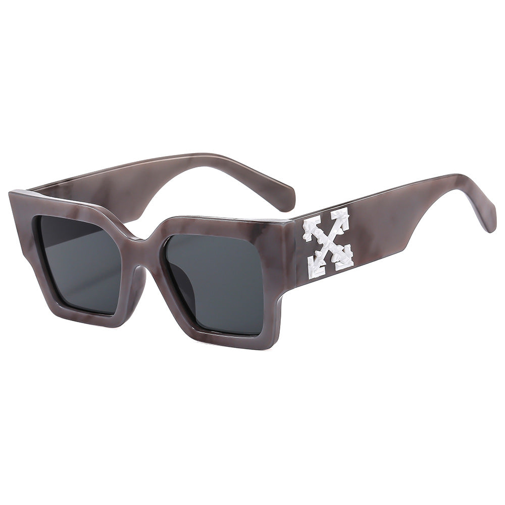 Damen Designer-Sonnenbrille mit auffälligem geometrischen Rahmen Karnz