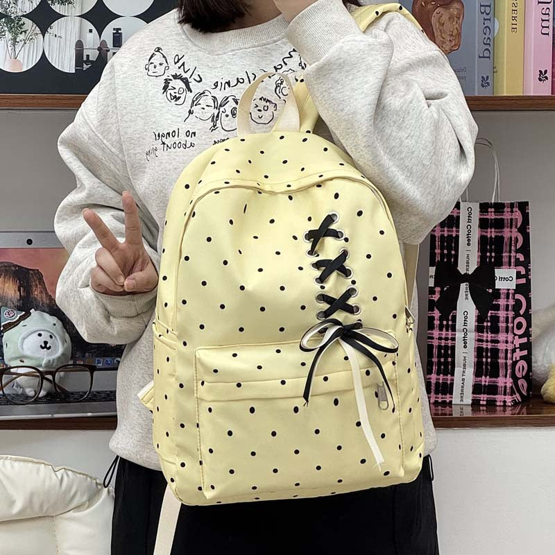 Verspielter Punkte Casual Rucksack Karnz
