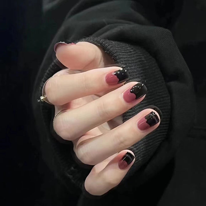Künstlerisches Dual-Tone Press-On Nagel Set