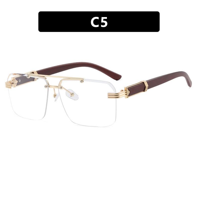 Damen geometrische Oversized-Sonnenbrille mit trendigem Design und luxuriösen Akzenten Karnz