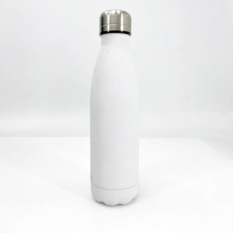 Damen stilvolle Edelstahl Trinkflasche mit rutschfester Silikonhülle Karnz