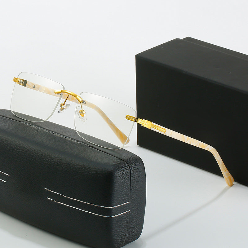 Damen modische Sonnenbrille mit stilvollem, eckigem Rahmen und eleganten Metallakzenten Karnz