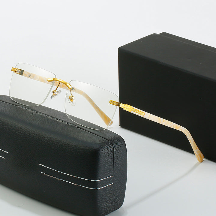 Damen modische Sonnenbrille mit stilvollem, eckigem Rahmen und eleganten Metallakzenten Karnz