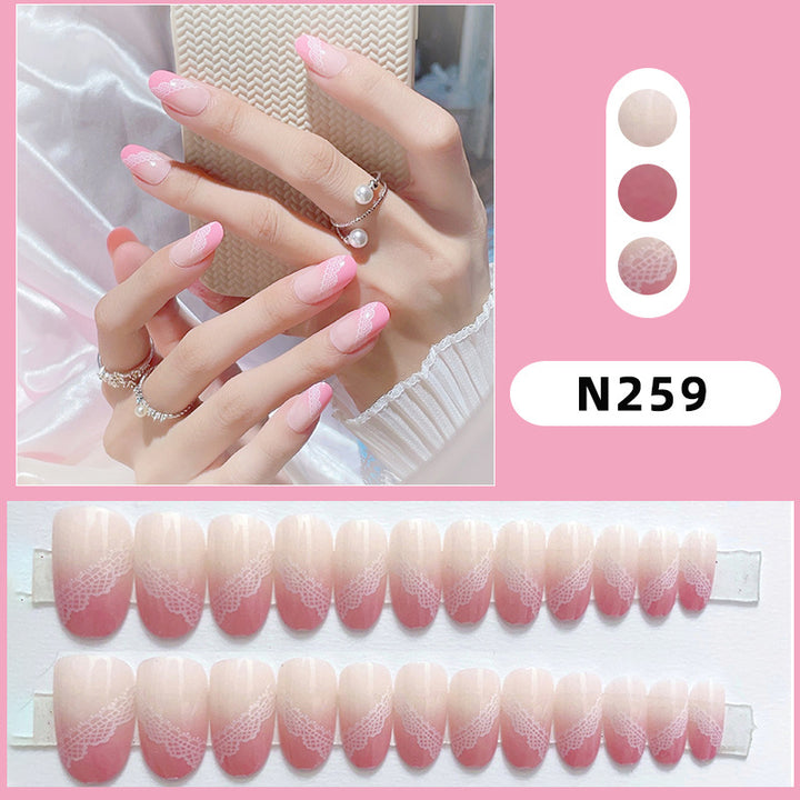 Lace-inspiriertes Ombre Press-On-Nagelset