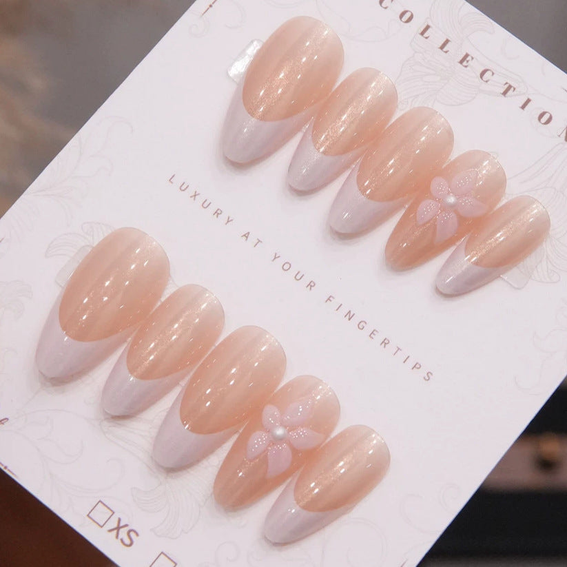Floral Accent Press-On Nail Set