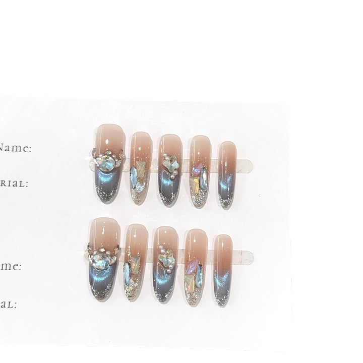 Elegante Ombre Glitter Press-On Nägel