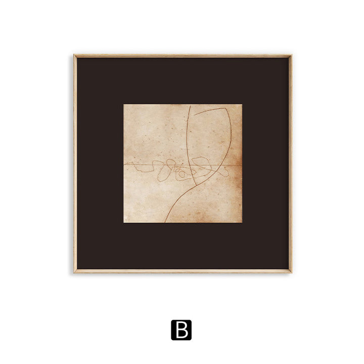 Elegante gerahmte abstrakte Linienkunst