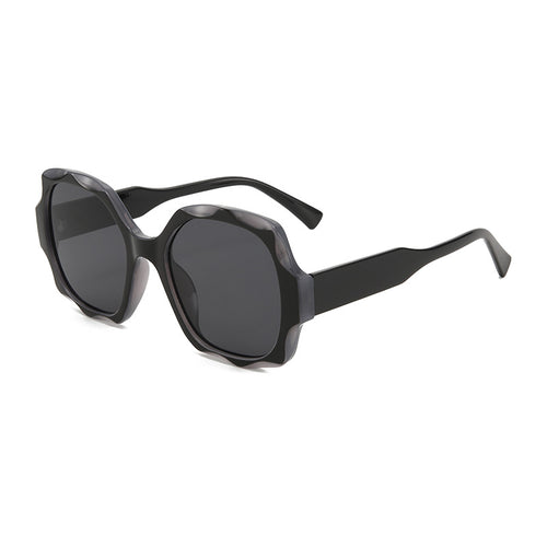 Damen Designer-Sonnenbrille mit innovativem, achteckigem Rahmen Karnz