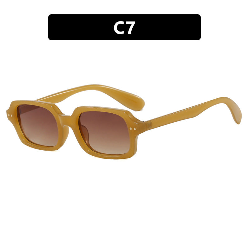 Damen stilvolle quadratische Sonnenbrille mit markanten Akzenten Karnz