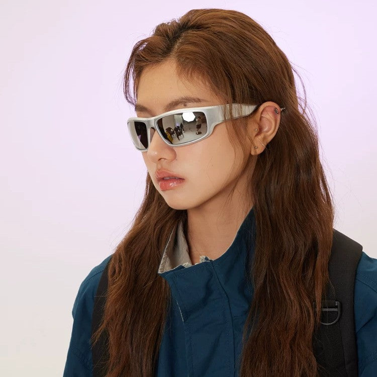Damen Sportliche Sonnenbrille mit robustem Rahmen und polarisierten Gläsern Karnz