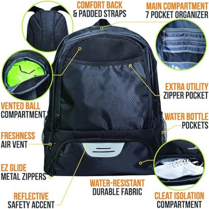 Vielseitiger Fußball-Ausrüstungs-Rucksack Karnz