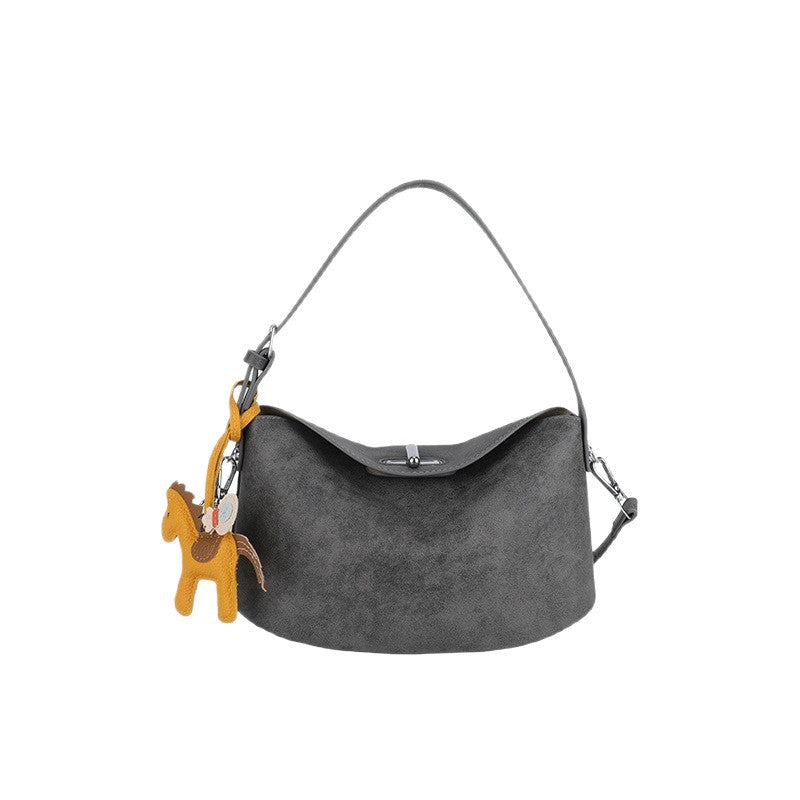 Elegante Soft-Suede Schultertasche Karnz