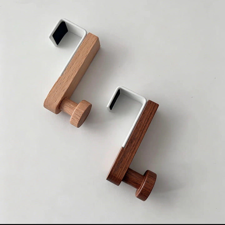 Wandmontierter Holz-Haken