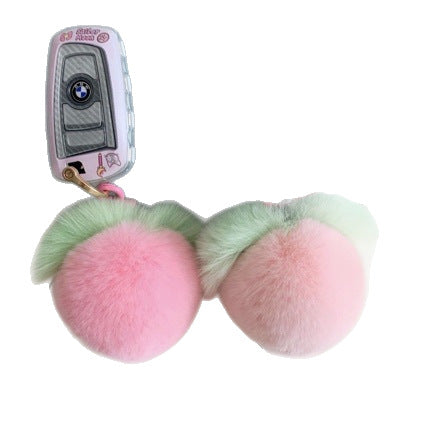 Plüsch Obst Pom Pom Schlüsselanhänger Karnz