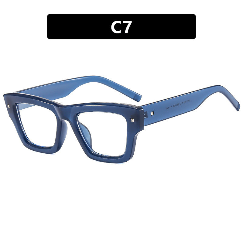 Damen modische rechteckige Brille mit facettenreichem Design Karnz