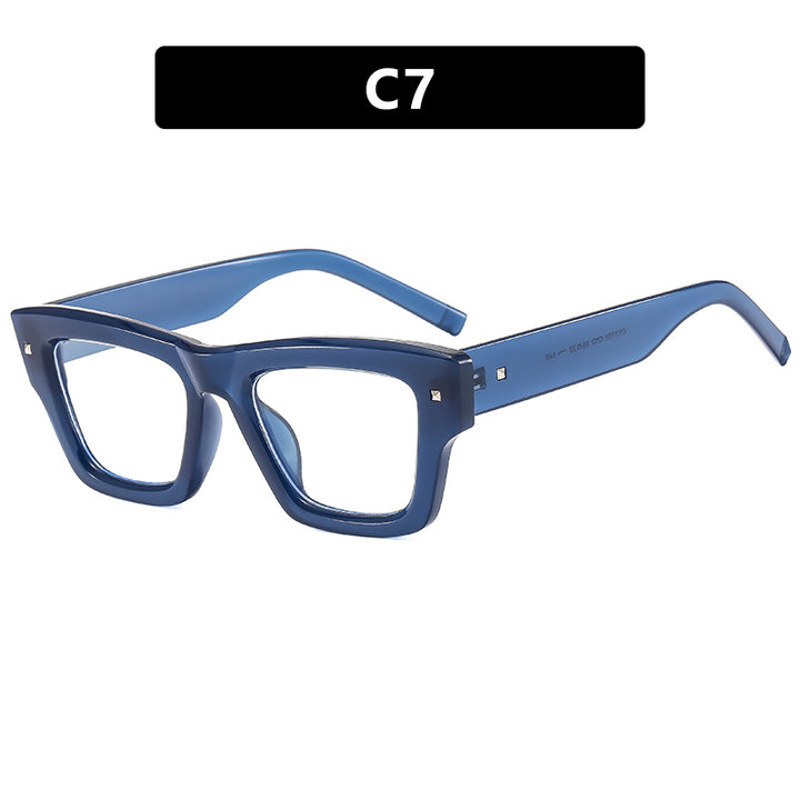 Damen modische rechteckige Brille mit facettenreichem Design Karnz