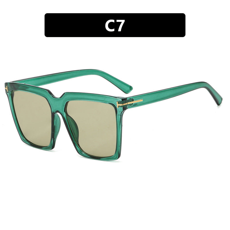 Damen quadratische Sonnenbrille mit elegantem Metallakzent Karnz