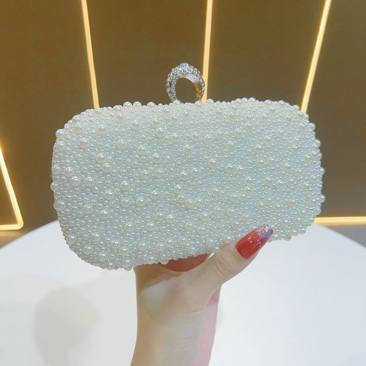 Elegante Perlen-Abend-Clutch