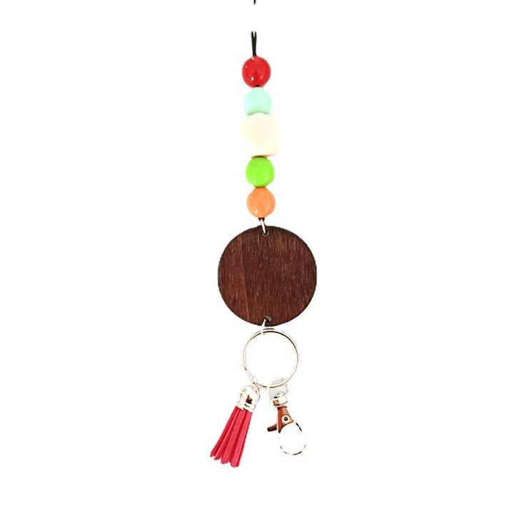 Holzperlen Schlüsselanhänger Halter Karnz
