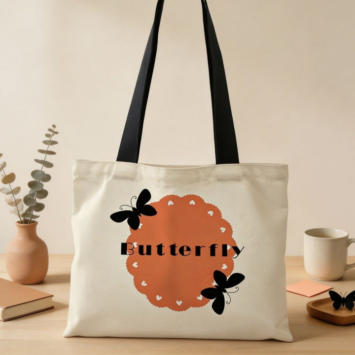 Blumenmuster Canvas Tote Bag