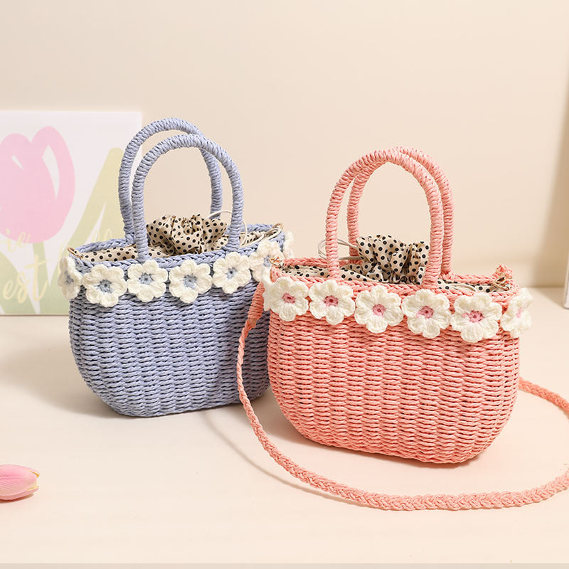 Damen Handtasche mit floralen Verzierungen Karnz