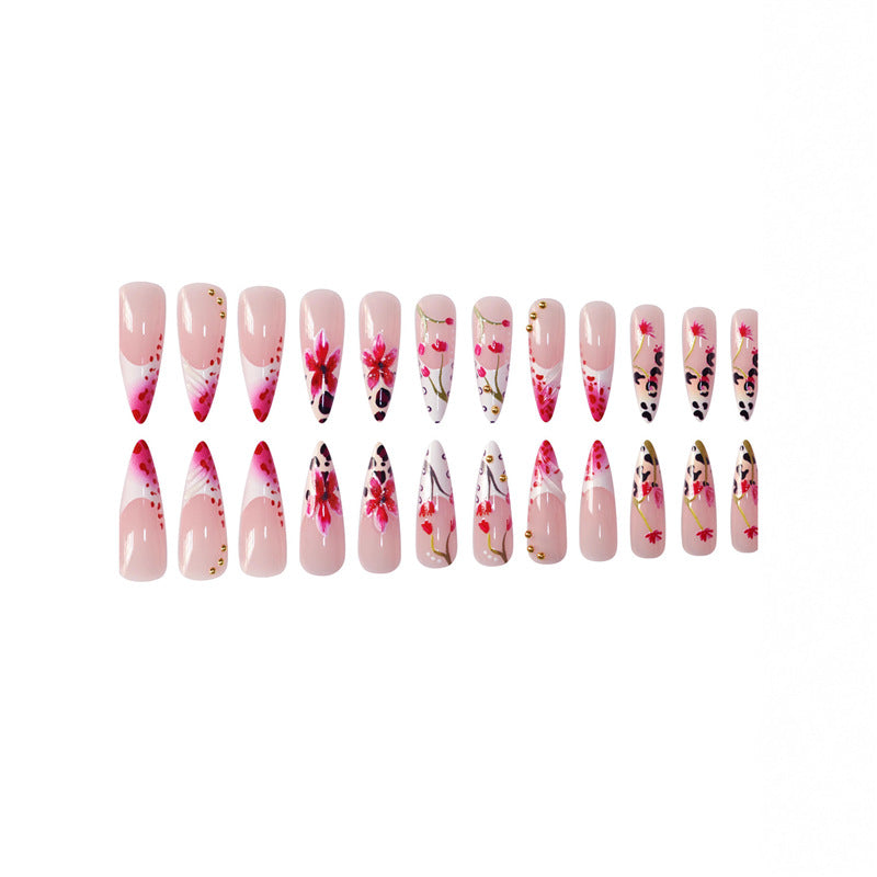 Premium Floral Acryl Nagelkunst Set Karnz