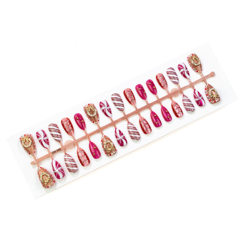 Festliches Holiday Press-On Nagelset
