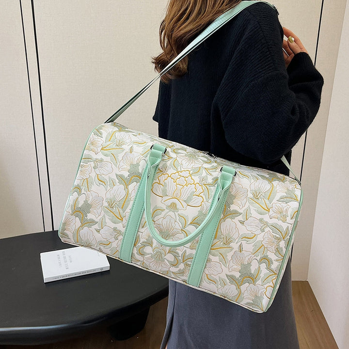 Elegante Blumenmuster Reise Duffle Bag Karnz