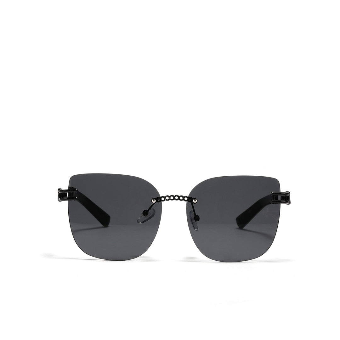 Damen Oversized Sonnenbrille mit stylischem Farbverlauf und einzigartigem Rahmen Karnz
