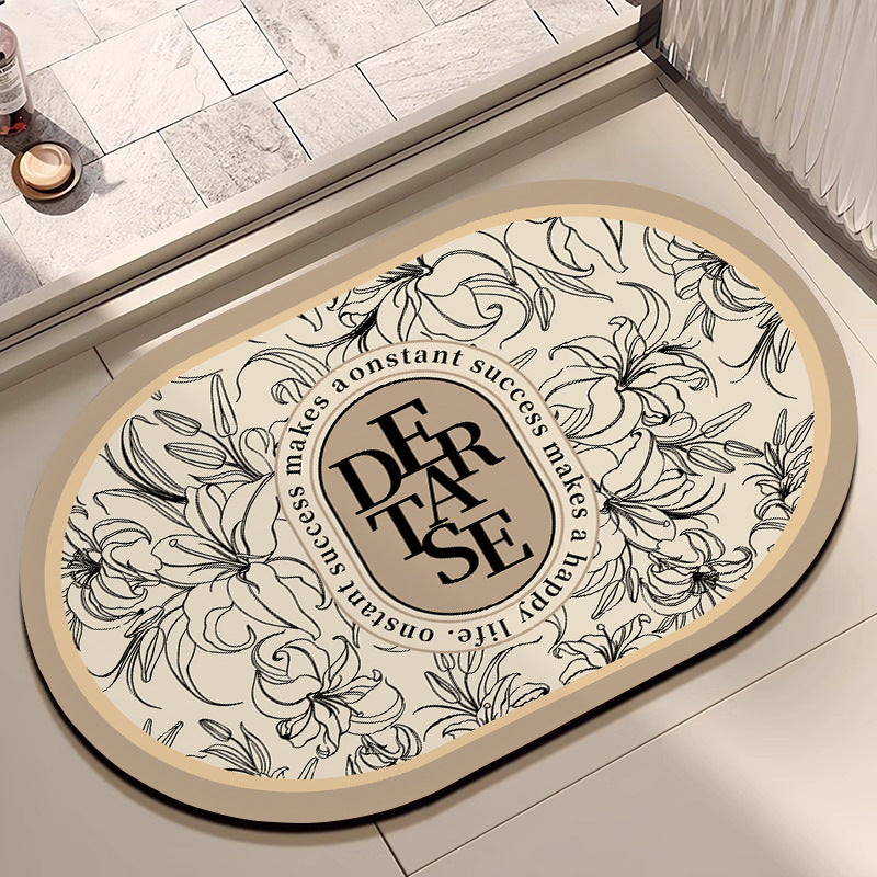 Blumenmuster Badematte Karnz