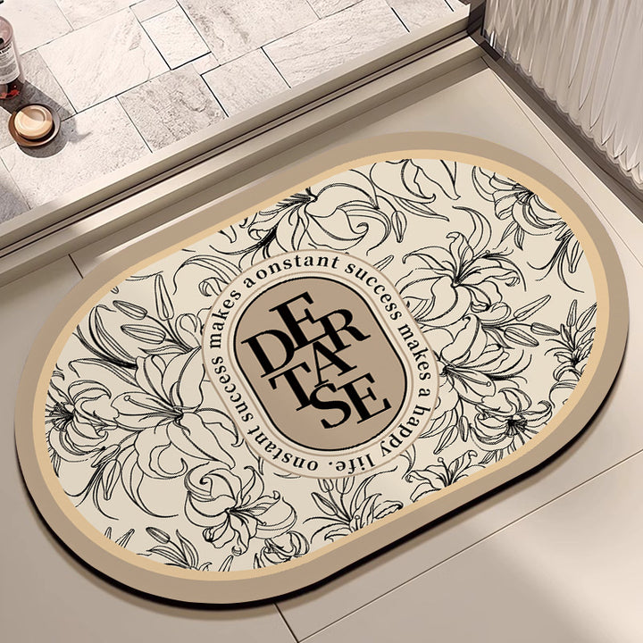 Blumenmuster Badematte Karnz