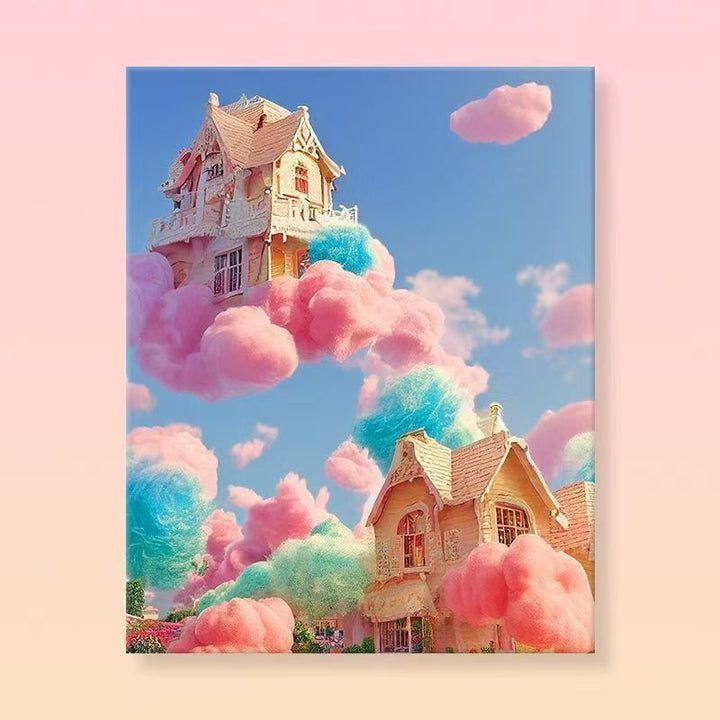 Verspielt Fantasie Landschaft Leinwand Kunst Karnz